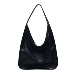 BRAND NEW Commense Black vegan leather hobo bag with zip closure & inside pocket